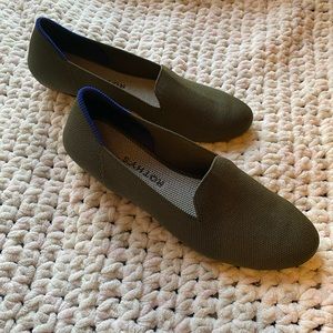 Rothy’s green almond loafer
